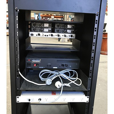 Mobile Rack with 8 Audio Units