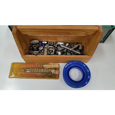 Assorted Tools,Sockets  & Metal Drawers