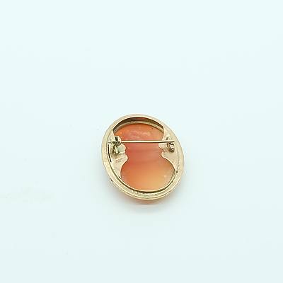 Cameo Brooch in 9ct Yellow gold Mount