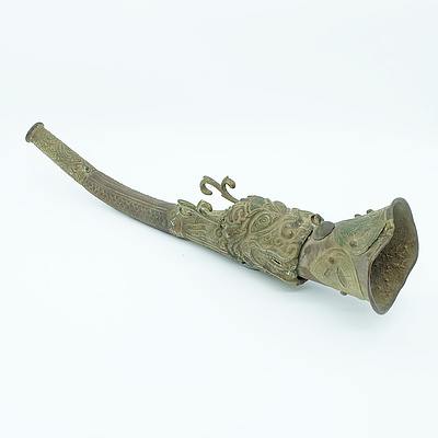 Tibetan Brass and Copper Dragon Trumpet