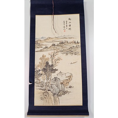 Chinese Ink and Wash Hanging Scroll