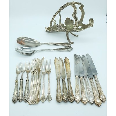 Group of Decorative Silverplate and Stainless Flatware