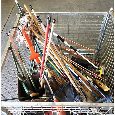 Large Assortment of Large Tools, Cleaning Equipment, Garden Utensils and More