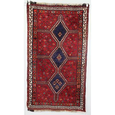 Vintage Persian Hand Knotted Wool Pile Rug