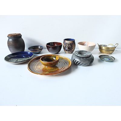 Collection of Stoneware and Pottery Including Bendigo Stoneware