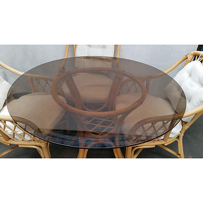 Cane Five Piece Dining Setting