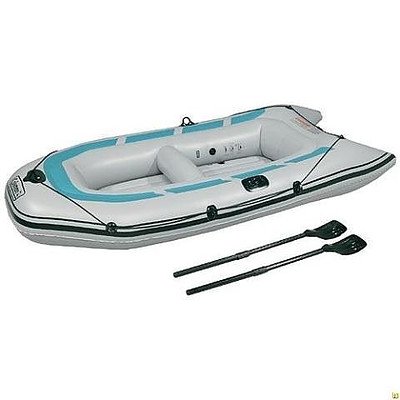 Coleman Colossus 4 Person Inflatable Boat with Life Vests and Electric Pump