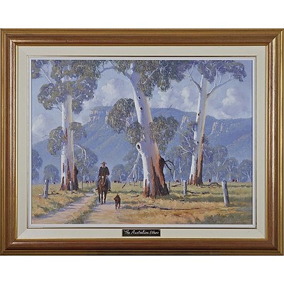 Graham Charlton (1940-) The Australian Ethos, Oil on Canvas Board