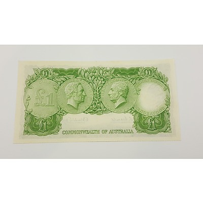 1961 Commonwealth of Australia QEII One Pound Bank Note