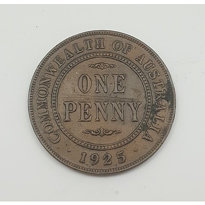 Rare 1925 Australian Penny