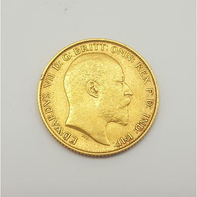 1906 Gold Half Sovereign - 22ct Solid Gold in Very Collectable Grade