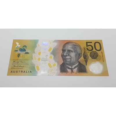 Next Generation First Prefix AA18 Australian Fifty Dollar Note