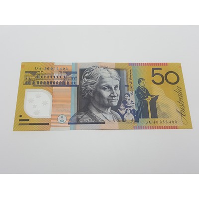 Modern Rarity Last Prefix DA16 Australian Fifty Dollar Note