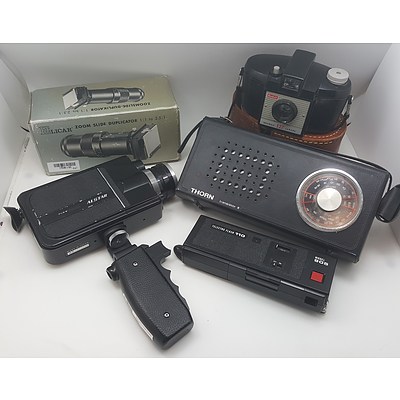 Assorted Cameras and Radio