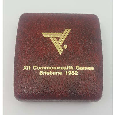 1982 Australian Silver Proof $10 Coin - Commonwealth Games Brisbane in Original Box with Certificate of Authenticity