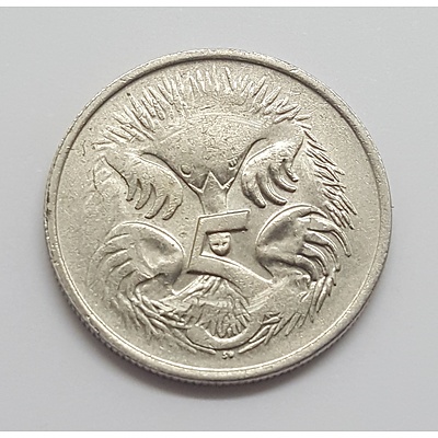 Error Coin - Australian NO DATE Five Cent Piece Weak Strike