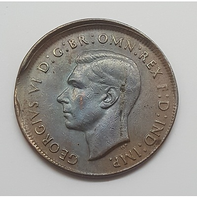 Error Coin - 1944 Australian Penny Misstrike (Broadstrike)