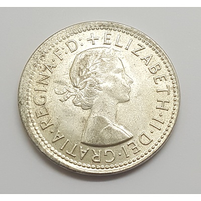 Error Coin - 1958 Australian Shilling Misstrike (Broadstrike)