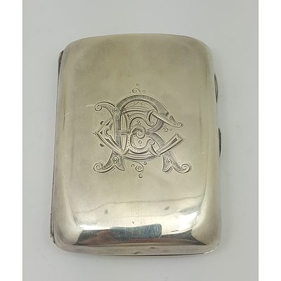 Sterling Silver Cigarette Card Case Approx 76grams