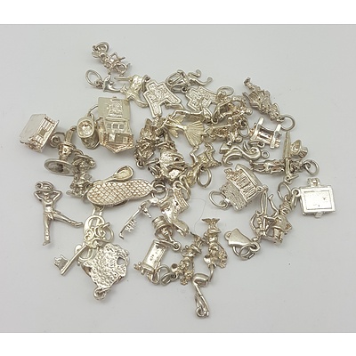 Quantity of over 40 New Sterling Silver Charms