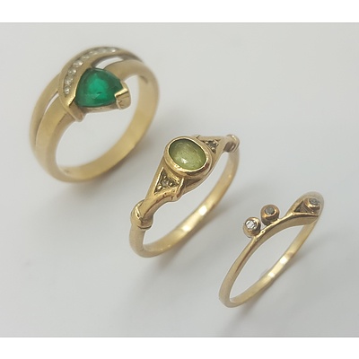 Three Assorted Gold rings