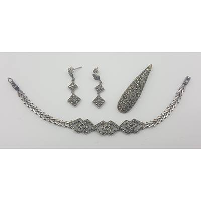 Vintage Sterling Silver Marcasite Jewellery