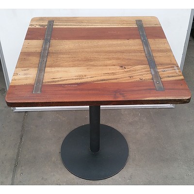 Single-Stem Four Seater Cafe/Bar Table - Lot of Four