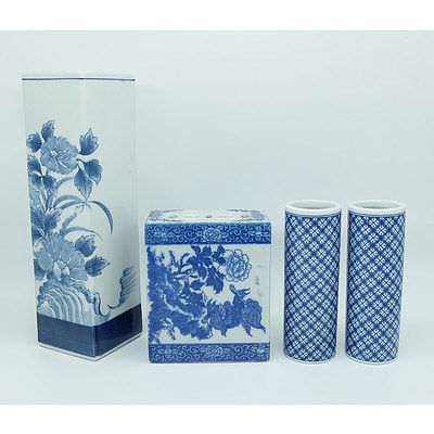 Group of Asian Blue and White Porcelain
