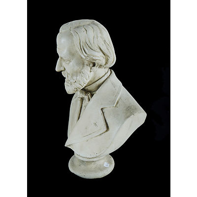 19th C Plaster Bust. Bearded male