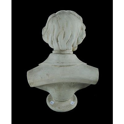 19th C Plaster Bust. Bearded male