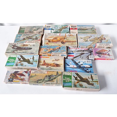 Large Group of Small Model Plane Kits, Paints and Spare parts