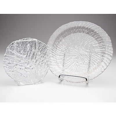 Group of Decorative Moulded Glass Plates