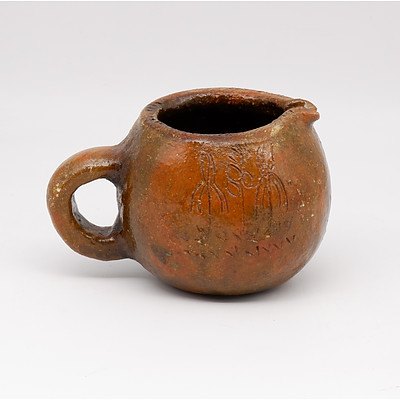 Fijian Hand Moulded Clay Jug