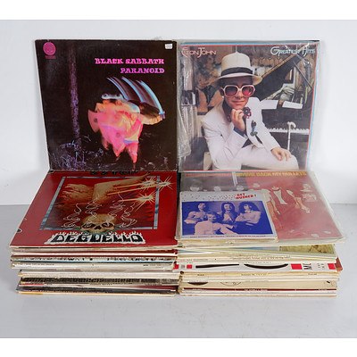 WITHDRAWN BY VENDOR Large Group of Rock and Classical Vinyl Records Including Black Sabbath, Elton John, Rod Stewart and More
