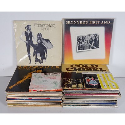 WITHDRAWN BY VENDOR Large Group of Classical and Rock Vinyl Records Including Fleetwood Mac, Midnight Oil, Lynard Skynyrd, Cold Chisel and More