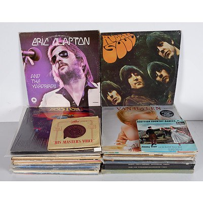 WITHDRAWN BY VENDOR Large Group of Rock and Classical Vinyl Records Including Eric Clapton, Rolling Stones, Van Halen, Boston and More