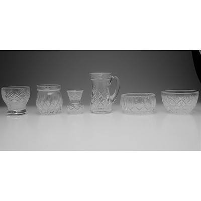 Group of Glass and Cut Crystal