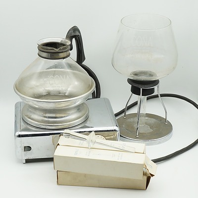 Vintage Cona Coffee Percolator with Various Accessories