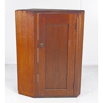 Vintage Maple Corner Cupboard