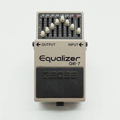 Boss Equalizer GE-7 and ISP Technologies Decimator Noise Reduction Guitar Pedals
