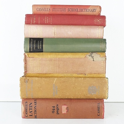 Seven Books, Including Latin Dictionary, School Dictionary, Northwest Passage and More