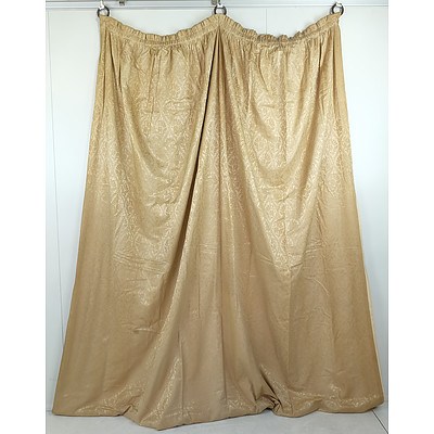 Two Regency Long Drop Silk Curtains for Old Victorian House
