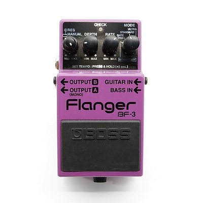 Boss Flanger BF-3 and Boss FS-5L Footswitch Guitar Pedals