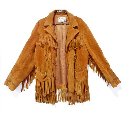 Pioneer Wear Brown Leather Tassel Jacket