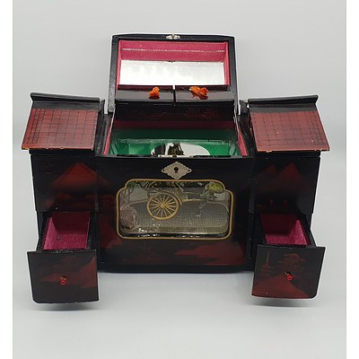 Musical Japanese Jewellery Box