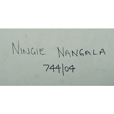 NANGALA, Ningie (born c1934) 'Mungkayi,' 2004. Inscribed Warlayirti Artists (cat 744/04) Acrylic on Canvas