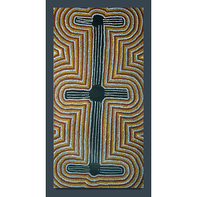 TJUNGURRAYI, Brandy (b.1927) Untitled, 1995. Provenance: Papunya Tula Artists (inscribed verso) Acrylic on Linen