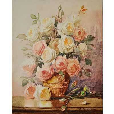 CENGARLE, Bruno (b.1949) Mixed Roses, 1988 Watercolour