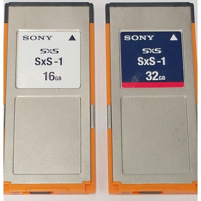 16GB and 32GB Sony SxS-1 Memory Cards - Lot of Two