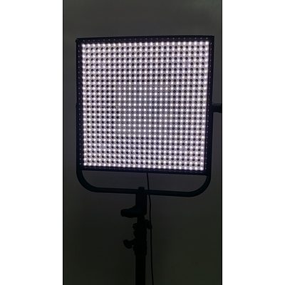Litepanels 1 x 1 D-Flood Photographic Studio LED Litepanels with Tripods - Lot of Four